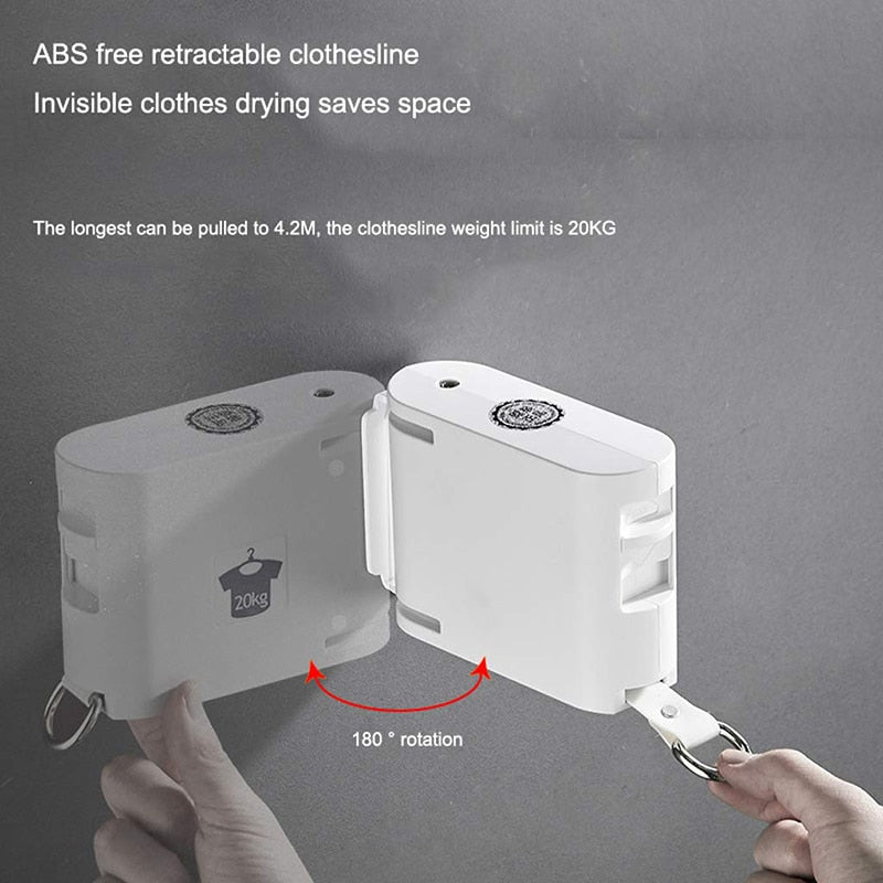 Wäscheleine für Innen- und Außenbereich ausziehbar 6