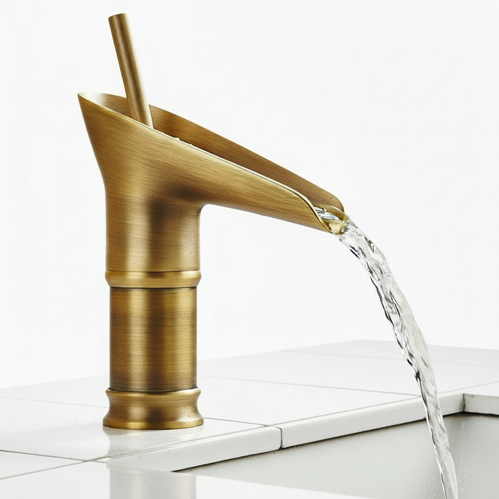 Waschtischarmatur Retro Wasserfall 0