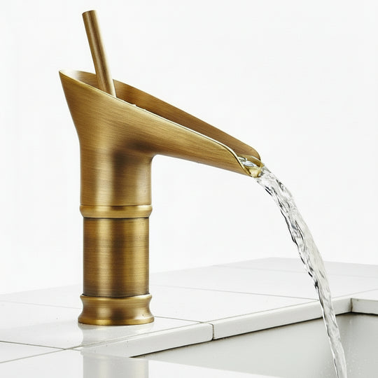 Waschtischarmatur Retro Wasserfall 0