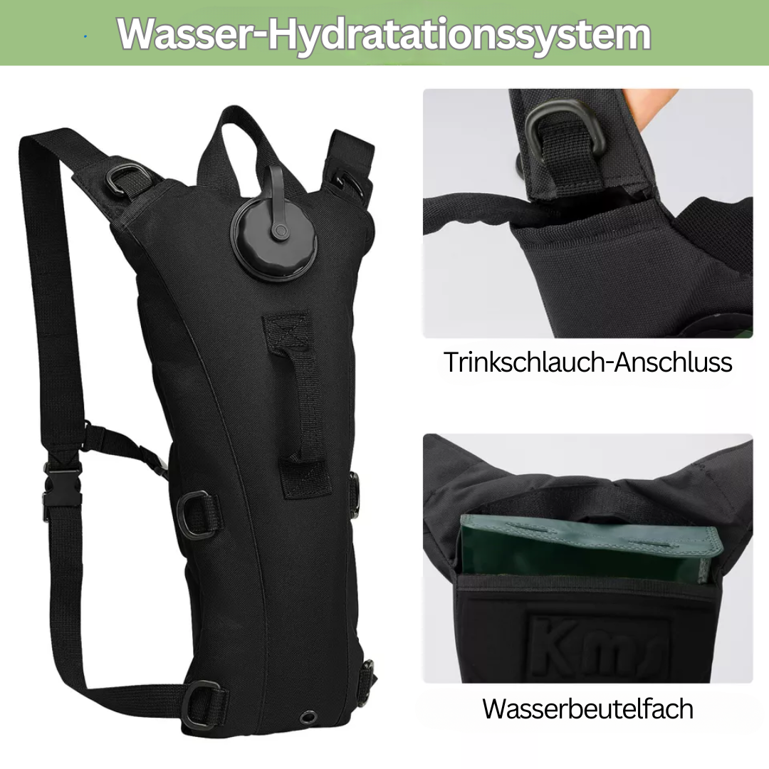 Wasser-Rucksack für Abenteuer mit integriertem Hydrationssystem 7