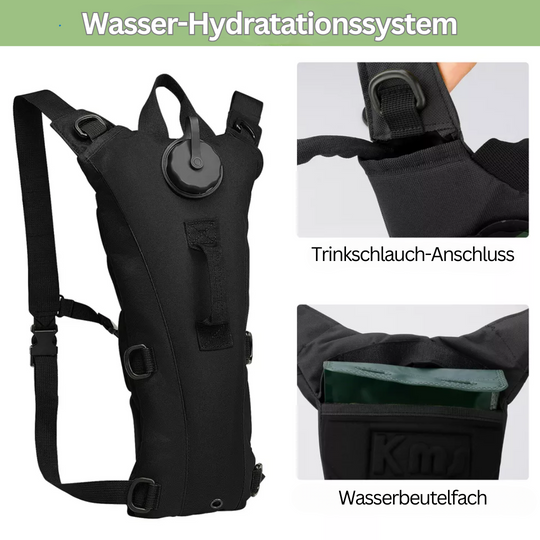 Wasser-Rucksack für Abenteuer mit integriertem Hydrationssystem 7