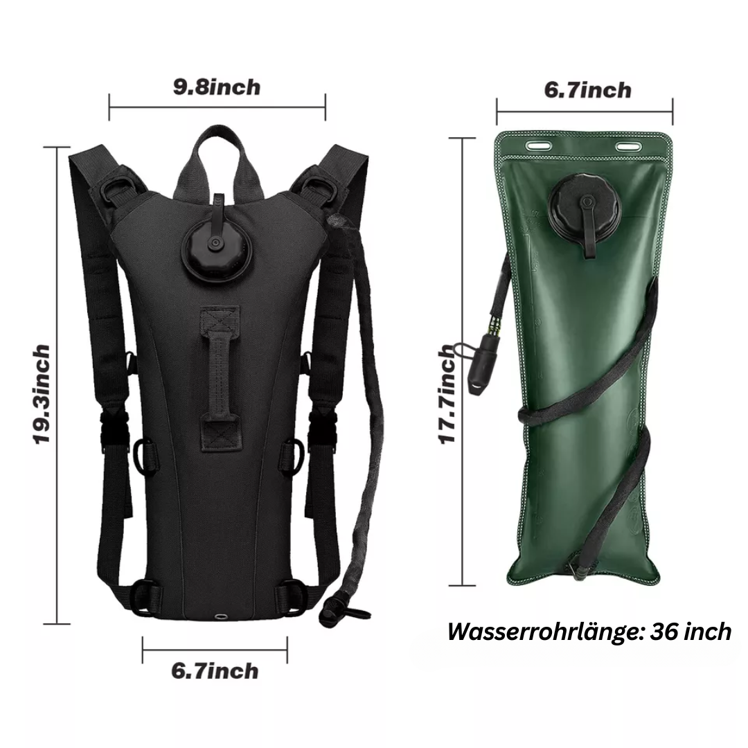 Wasser-Rucksack für Abenteuer mit integriertem Hydrationssystem 8