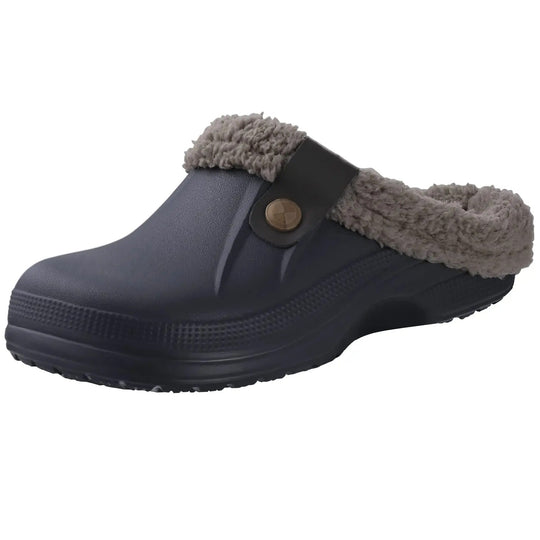 Wasserdichte Herren-Winterclogs mit Fellbesatz 1