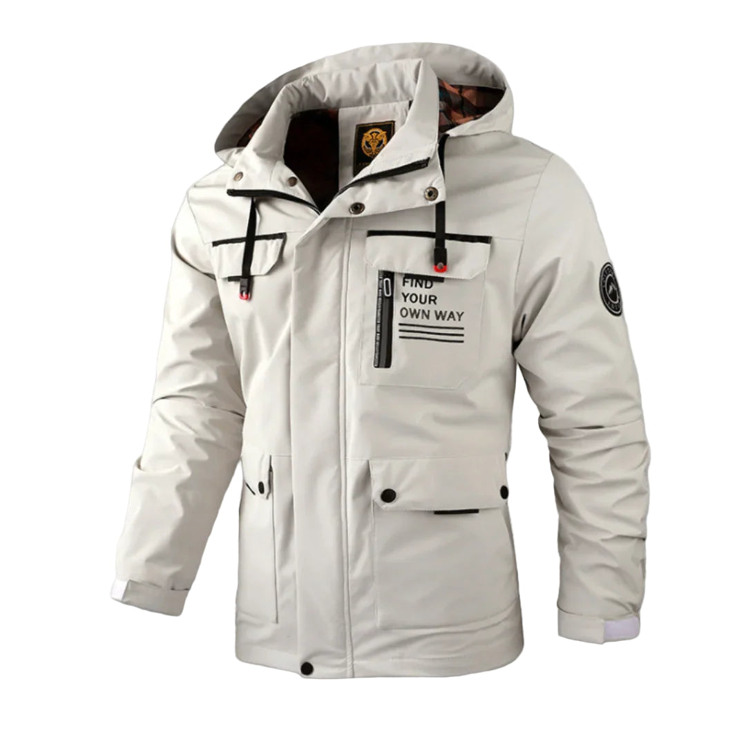 Wasserdichte Herren-Winterjacke mit Kapuze 0