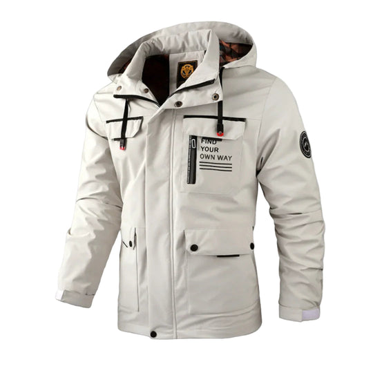 Wasserdichte Herren-Winterjacke mit Kapuze 0