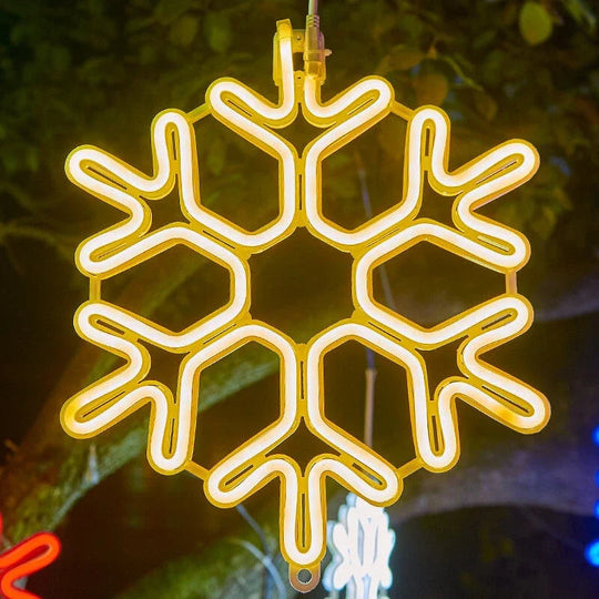 Wasserdichte LED-Schneeflockenlichter für Winterdekoration 0