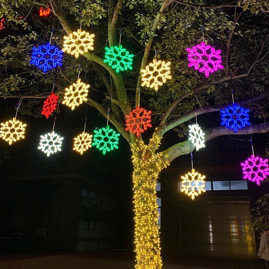 Wasserdichte LED-Schneeflockenlichter für Winterdekoration 2