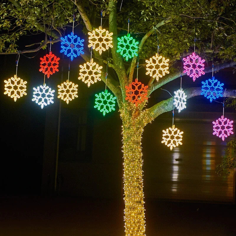 Wasserdichte LED-Schneeflockenlichter für Winterdekoration 3