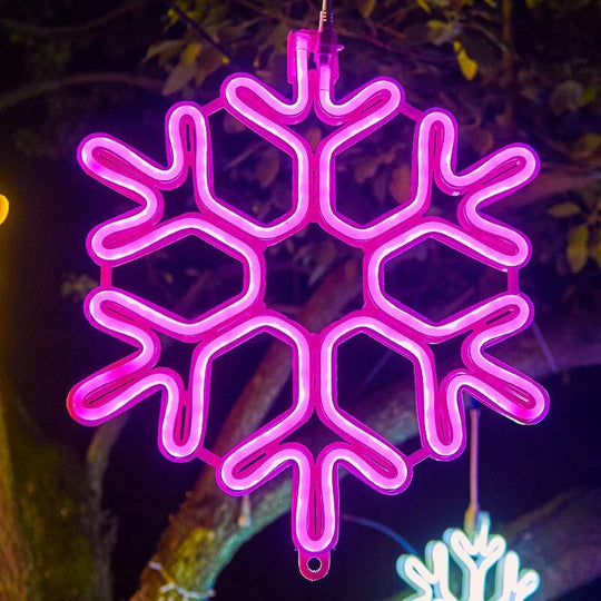 Wasserdichte LED-Schneeflockenlichter für Winterdekoration 8