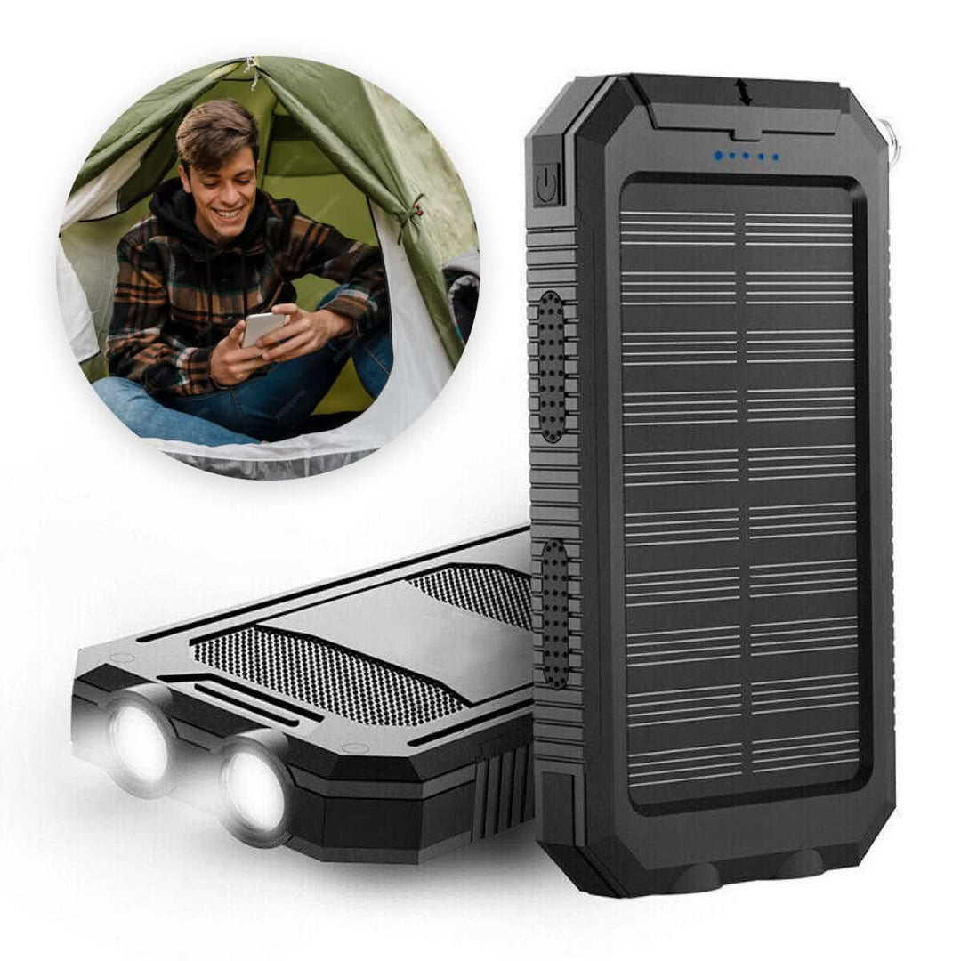 Wasserdichte Power Bank Solar für Outdoor-Abenteuer mit 30000 mAh und LED-Taschenlampe 4