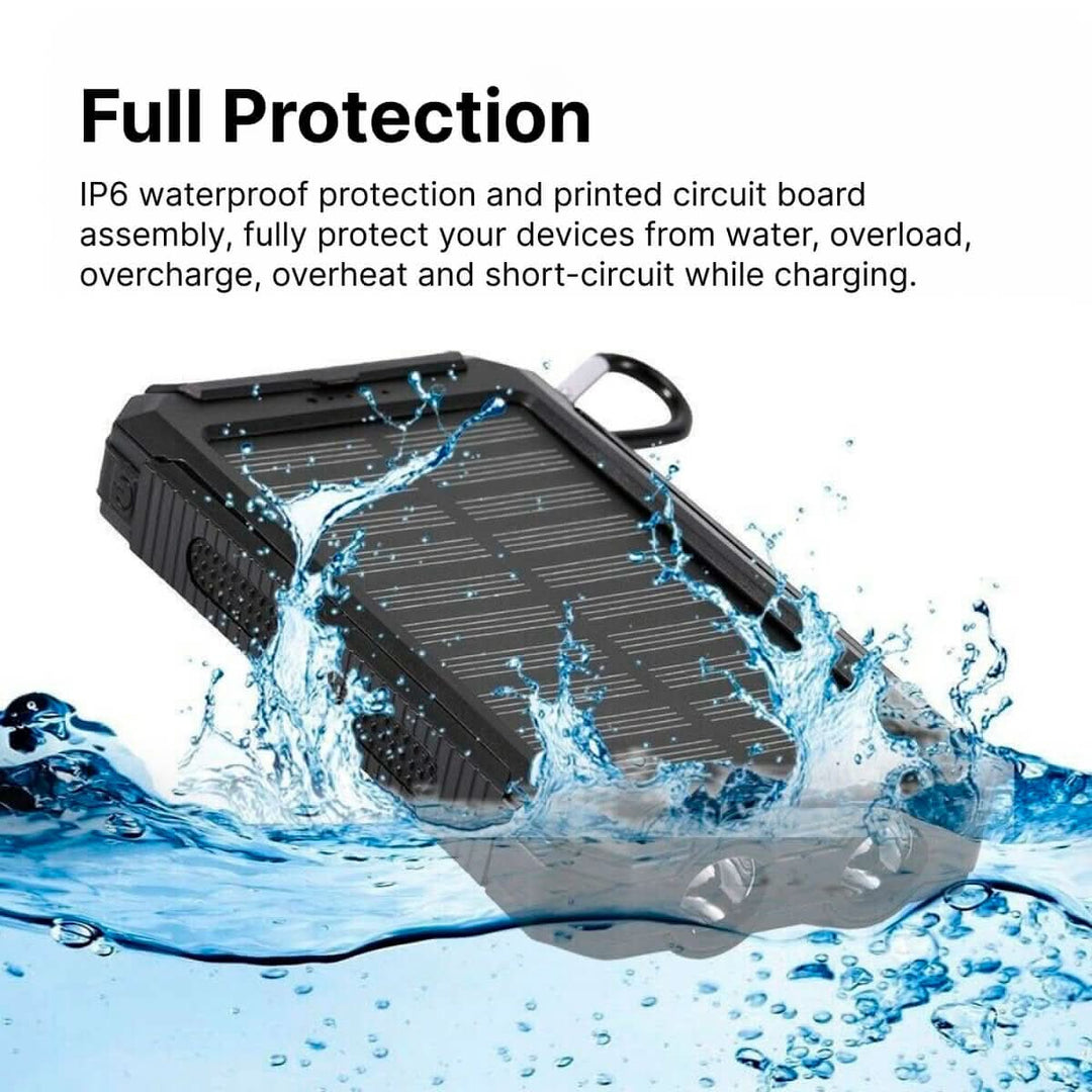 Wasserdichte Power Bank Solar für Outdoor-Abenteuer mit 30000 mAh und LED-Taschenlampe 5