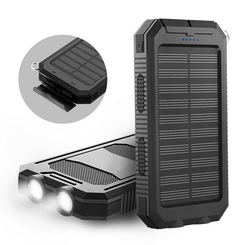 Wasserdichte Solar-Powerbank mit Dual-USB-Anschlüssen 0
