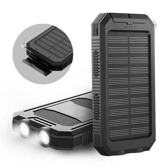 Wasserdichte Solar-Powerbank mit Dual-USB-Anschlüssen 0