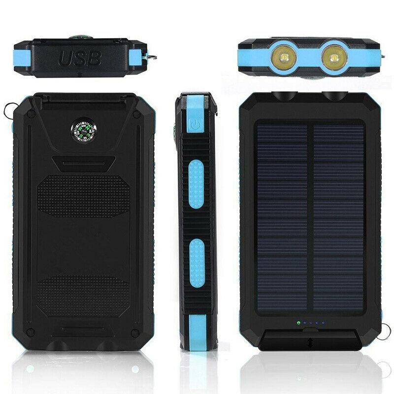 Wasserdichte Solar-Powerbank mit Dual-USB-Anschlüssen 1