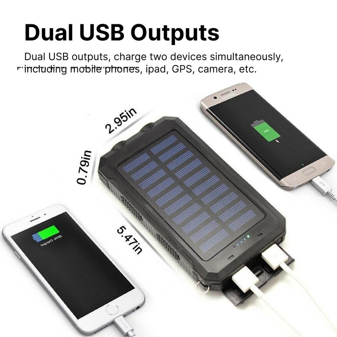 Wasserdichte Solar-Powerbank mit Dual-USB-Anschlüssen 3