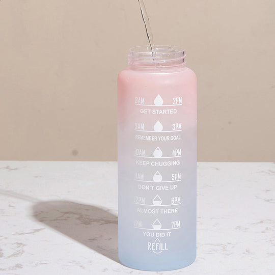 Wasserflasche Trinkflasche Sport mit Motivationsdesign für Tägliche Hydration 8