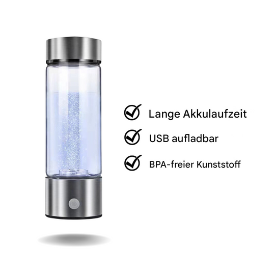 Wasserflasche mit Wasserstoffgenerator für unterwegs 1