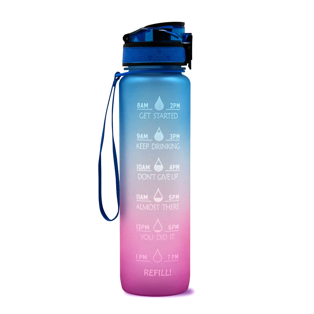 Wasserflasche mit Zeitmarkierungen für aktive Lebensstile 10