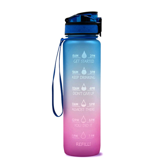 Wasserflasche mit Zeitmarkierungen für aktive Lebensstile 10