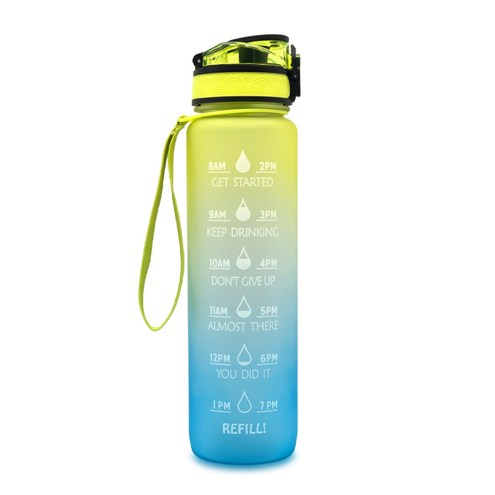 Wasserflasche mit Zeitmarkierungen für aktive Lebensstile 11