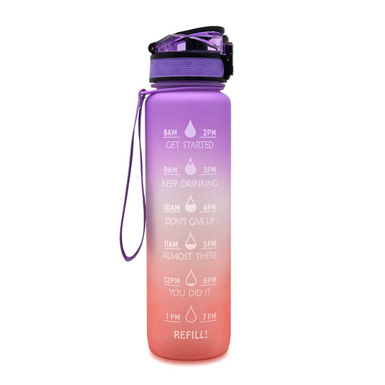 Wasserflasche mit Zeitmarkierungen für aktive Lebensstile 12