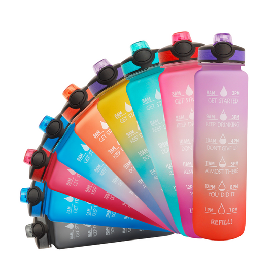 Wasserflasche mit Zeitmarkierungen für aktive Lebensstile 3
