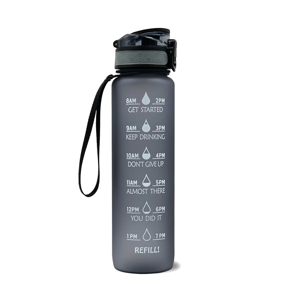 Wasserflasche mit Zeitmarkierungen für aktive Lebensstile 7