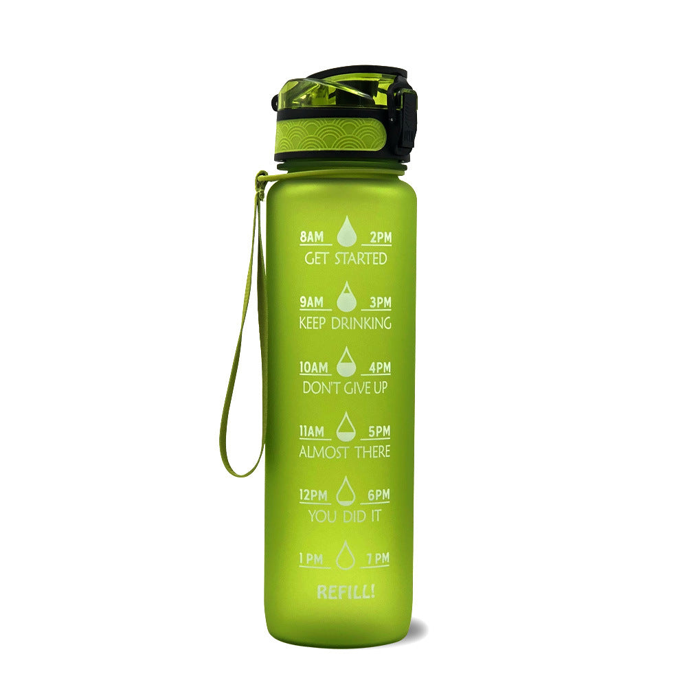 Wasserflasche mit Zeitmarkierungen für aktive Lebensstile 8
