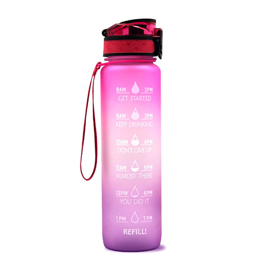 Wasserflasche mit Zeitmarkierungen für aktive Lebensstile 9