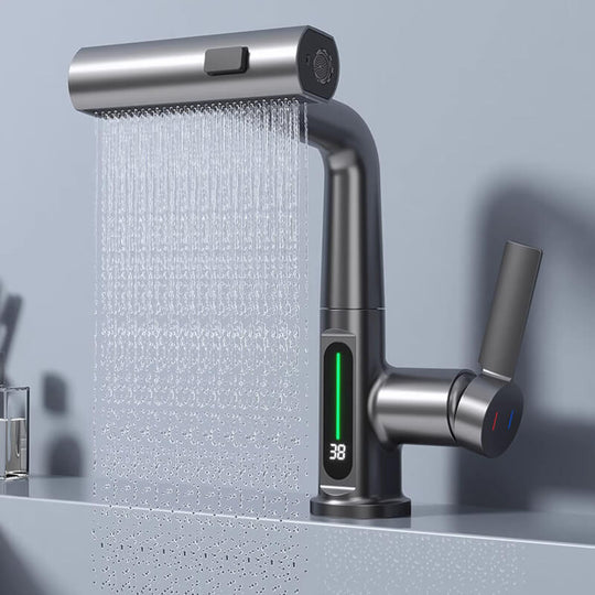 Wasserhahn Küche 360° drehbar mit LED-Temperaturanzeige und 5 Sprühmodi für modernes Bad und Küchenarmatur 6