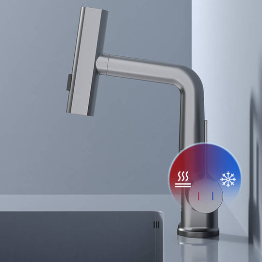Wasserhahn Küche 360° drehbar mit LED-Temperaturanzeige und 5 Sprühmodi für modernes Bad und Küchenarmatur 8