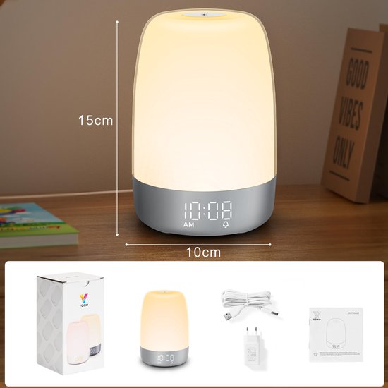 Wecker Mit Licht Sonnenaufgangs- und Sonnenuntergangsfunktion Dimmbar 6