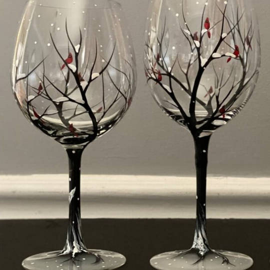 Weingläser mit Baumdesign für Weinliebhaber 2