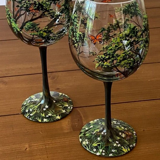 Weingläser mit Baumdesign für Weinliebhaber 4
