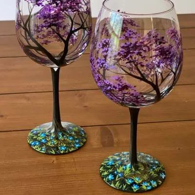 Weingläser mit Baumdesign für Weinliebhaber 6