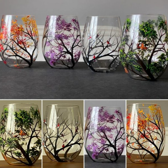 Weingläser mit Baumdesign für Weinliebhaber 9