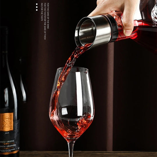 Weinkaraffe mit 12-Kanal-Belüftung für Rotwein, 1500 ml, Stilvolles Design 2