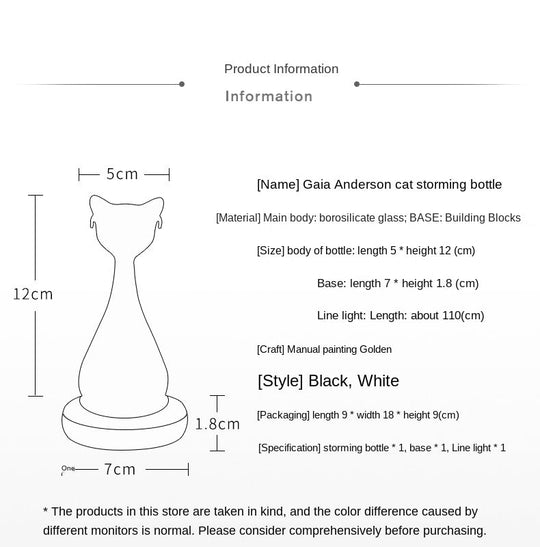 Wettervorhersageflasche im Katzenstil Antikimitat Design 6