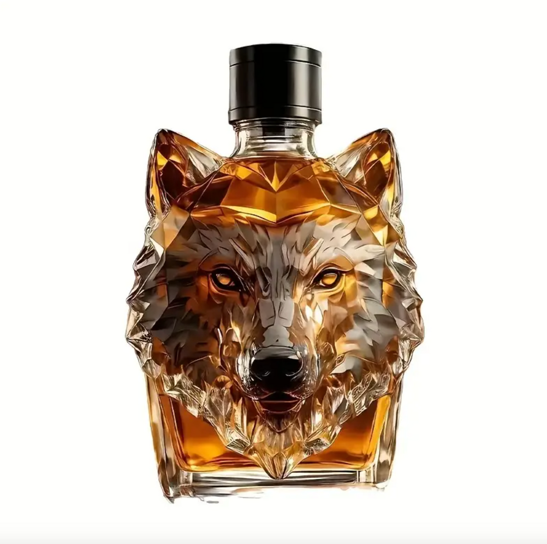 Whisky Dekanter mit Wolfsdesign für Männer 1