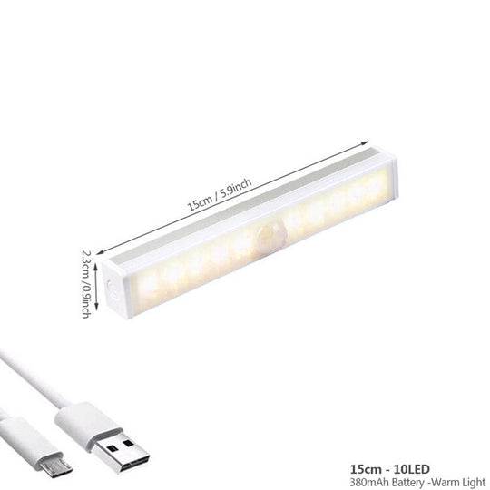 Wiederaufladbare Bewegungsmelder Lampe 10