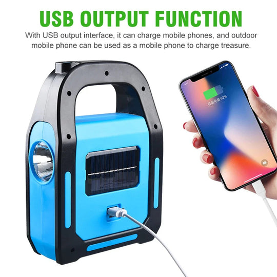 Wiederaufladbare Campinglaterne mit Powerbank für Outdoor-Abenteuer 5