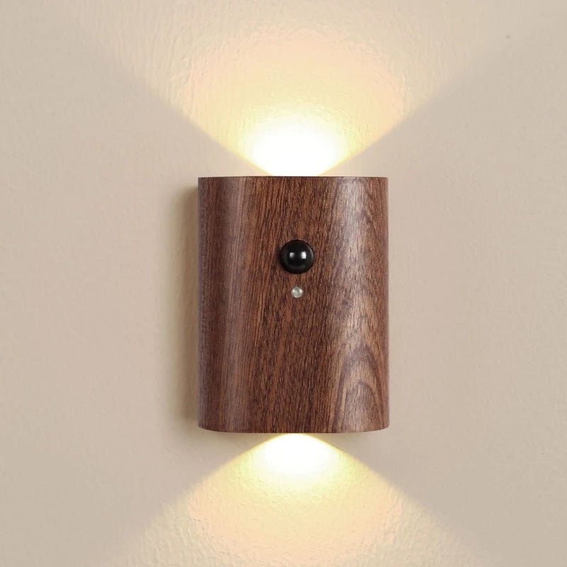 Wiederaufladbare Holzlampe mit Bewegungssensor 8