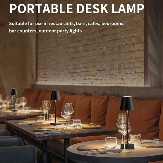 Wiederaufladbare USB-LED-Schreibtischlampe mit Touch-Steuerung Modern Design 4