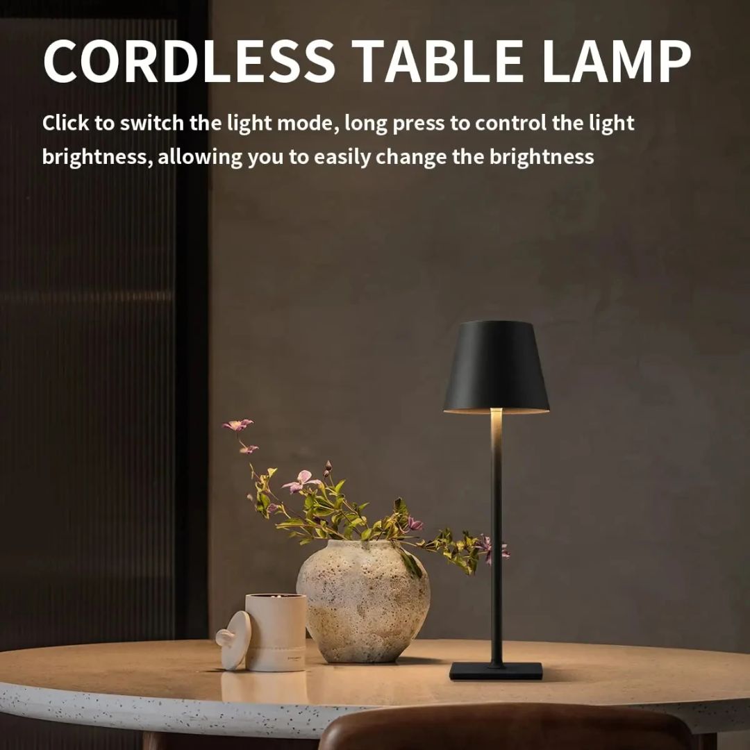 Wiederaufladbare USB-LED-Schreibtischlampe mit Touch-Steuerung Modern Design 5