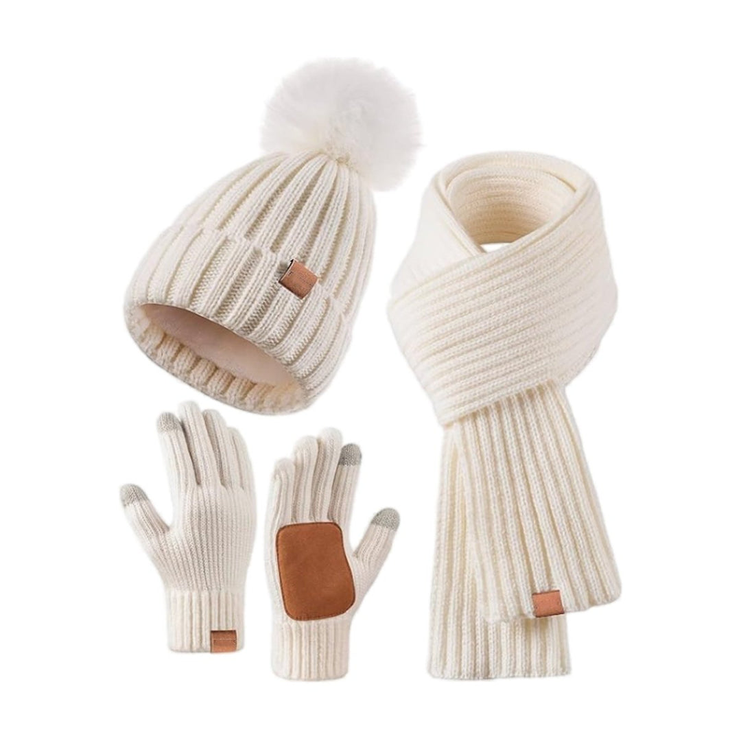 Winterset für Männer und Frauen – 3-in-1 Mütze, Schal und Handschuhe 6