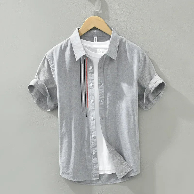 Variant image for Herrenhemd Kurzarm Atmungsaktiv Baumwolle für den Sommer-18