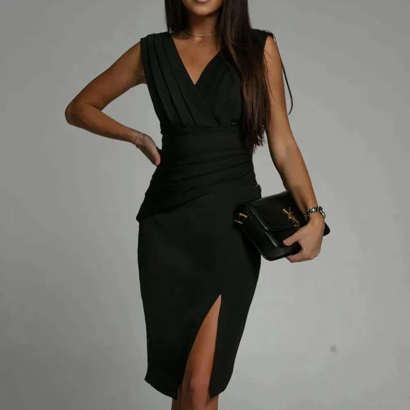 Variant image for Damen Midikleid Elegantes Festliches Kleid Hochwertige Baumwollmischung-1