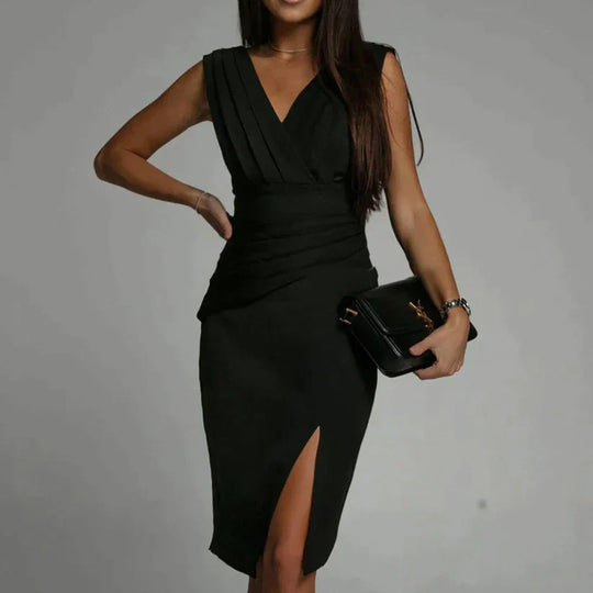 Variant image for Damen Midikleid Elegantes Festliches Kleid Hochwertige Baumwollmischung-1