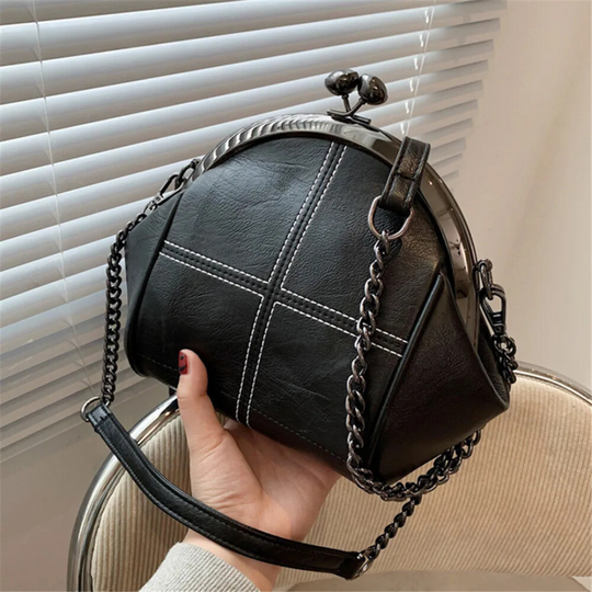 Damen Handtasche Crossbody Kettendetail PU-Leder Elegant 2