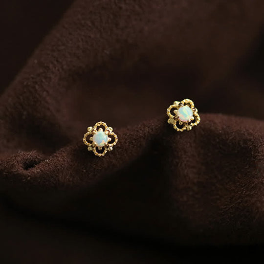 Zarte Vintage-Ohrringe mit Opal für Damen - Stilvolles Design 0